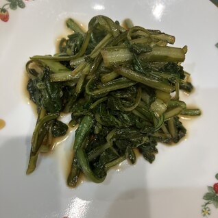 菊菜のごま脂炒め